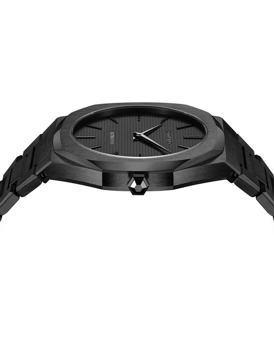 D1 MILANO Ultra Thin Black Stainless Steel Bracelet