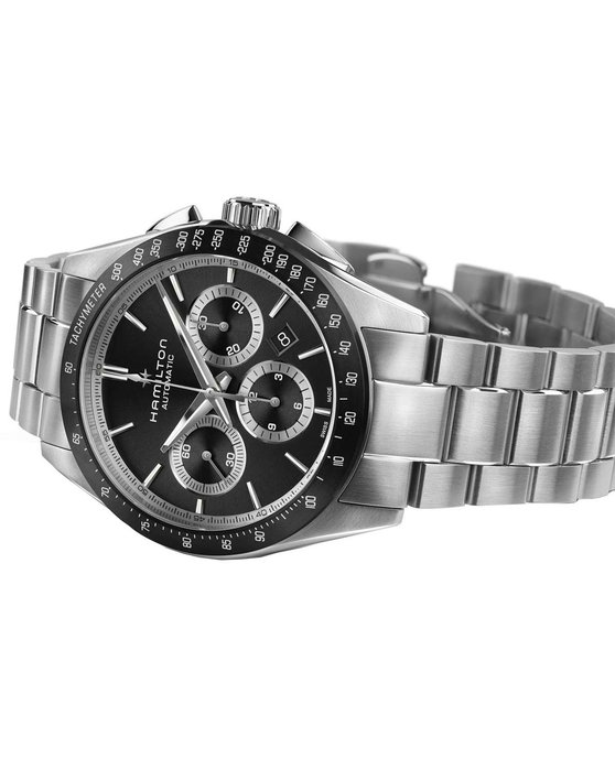 HAMILTON Jazzmaster Performer Automatic Chronograph Silver Stainless Steel Bracelet