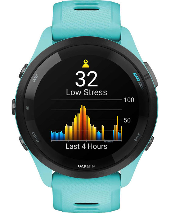 GARMIN Forerunner 265 with Aqua/Black Silicone Band