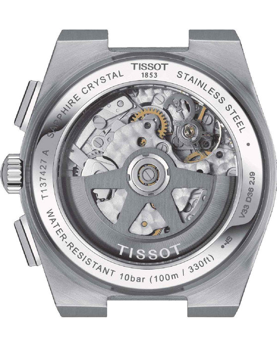 TISSOT T-Classic PRX Automatic Chronograph Silver Stainless Steel Bracelet