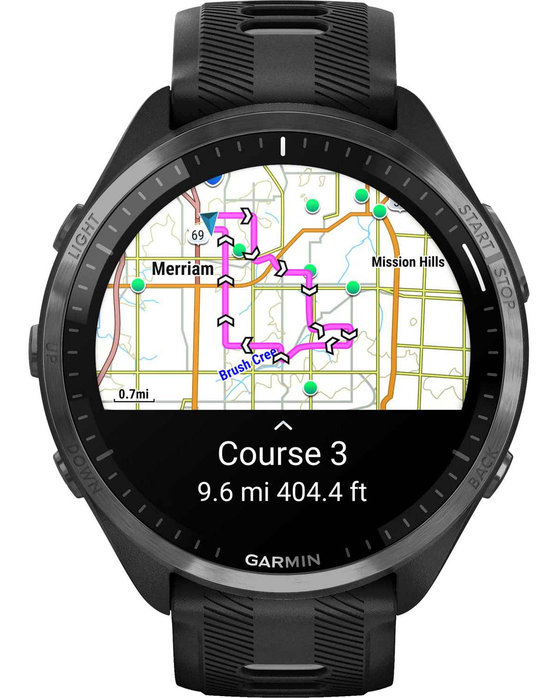 GARMIN Forerunner 965 with Black/Powder Gray Silicone Band