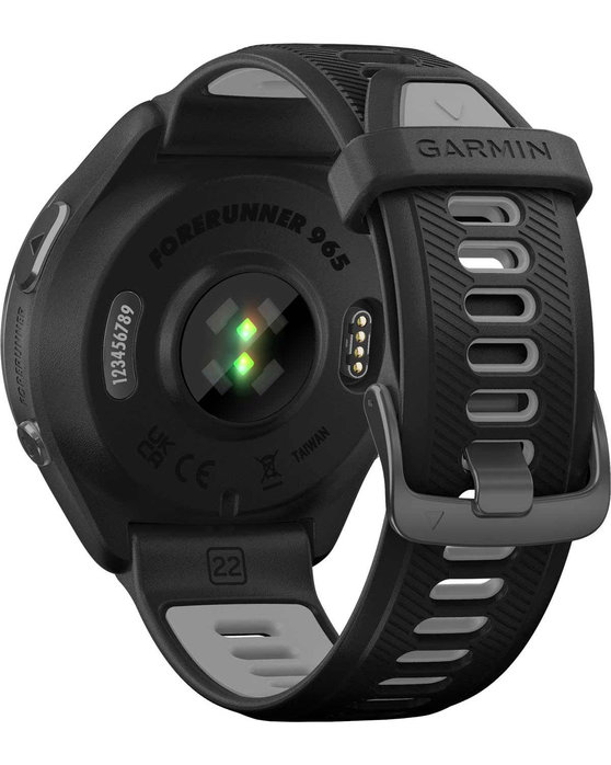 GARMIN Forerunner 965 with Black/Powder Gray Silicone Band