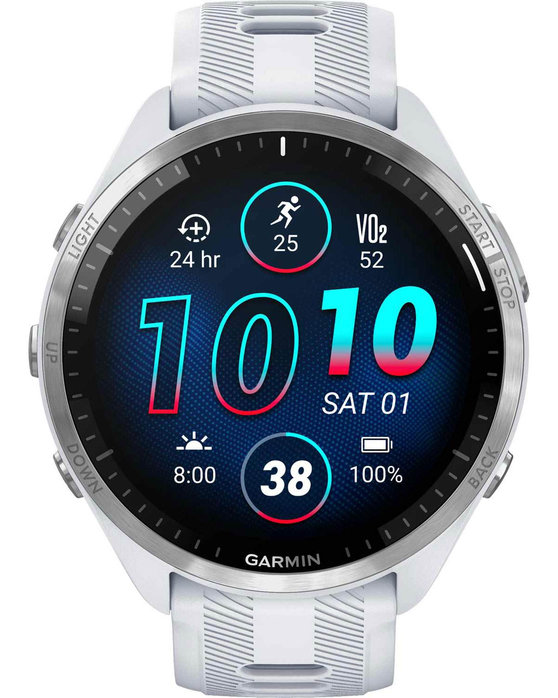 GARMIN Forerunner 965 with Whitestone/Powder Grey Silicone Band