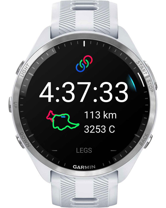 GARMIN Forerunner 965 with Whitestone/Powder Grey Silicone Band