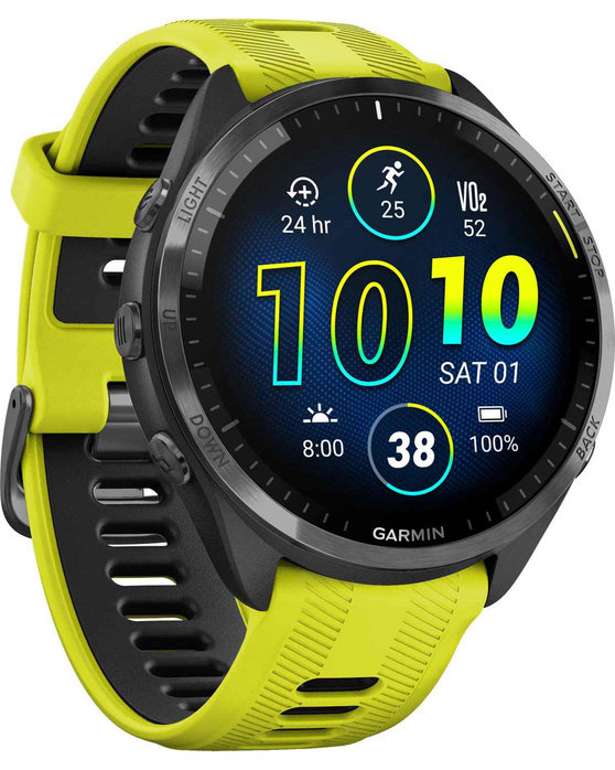 GARMIN Forerunner 965 with Amp Yellow/Black Silicone Band