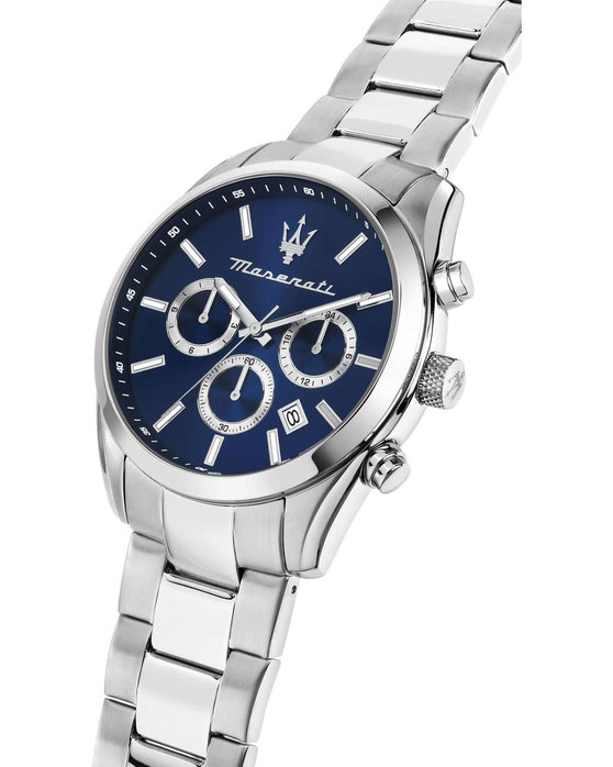 MASERATI Attrazione Chronograph Silver Stainless Steel Bracelet