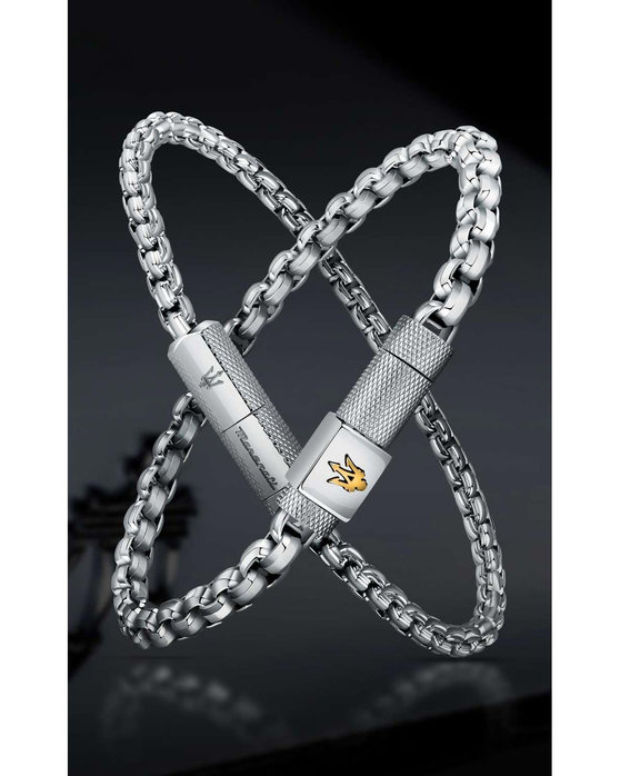 MASERATI Stainless Steel Bracelet with logo