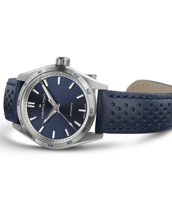 HAMILTON Jazzmaster Performer Automatic Blue Leather Strap