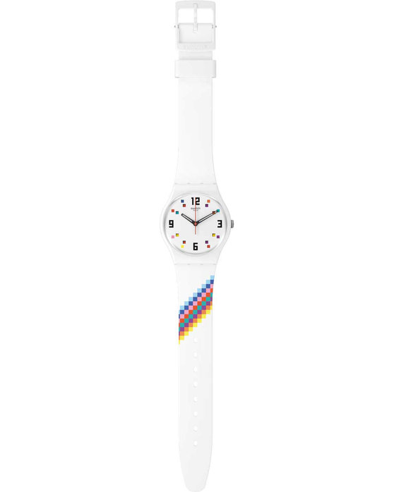 SWATCH Merry-Go-Round Squares Multicolor Silicone Strap