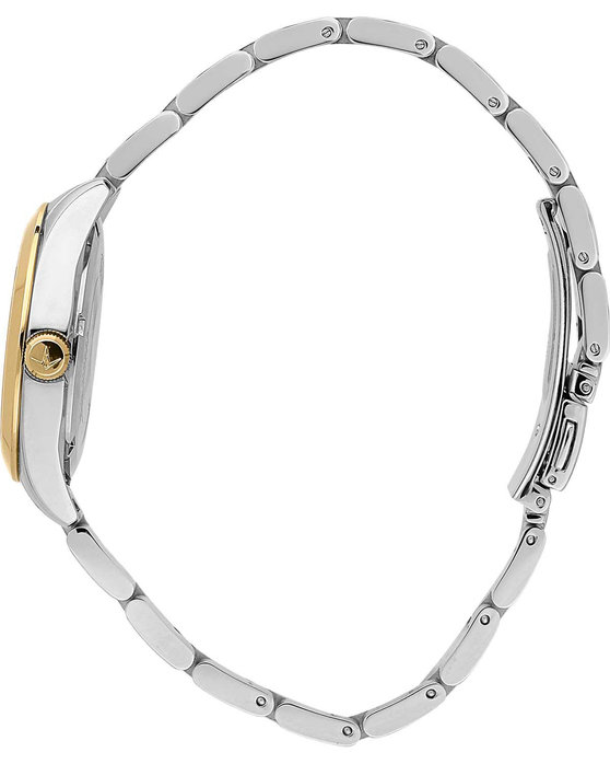 LUCIEN ROCHAT Madame Diamonds Two Tone Stainless Steel Bracelet