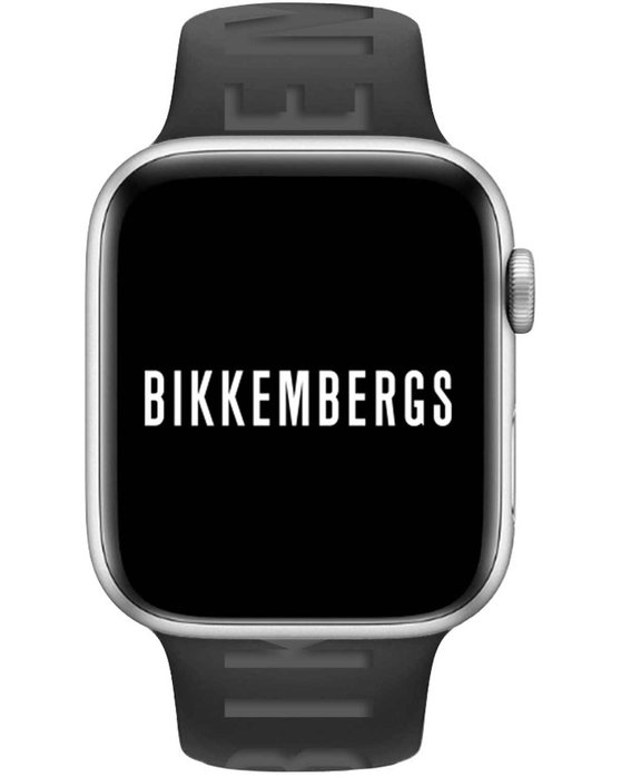 BIKKEMBERGS Medium Smartwatch Black Silicone Strap kosmima.gr