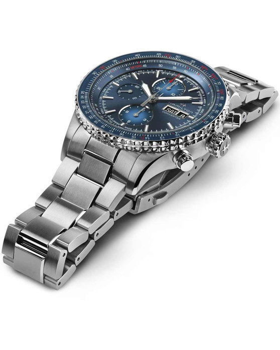 HAMILTON Khaki Aviation Converter Automatic Chronograph Silver Stainless Steel Bracelet