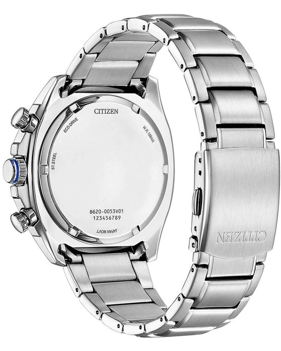 CITIZEN Eco-Drive Chronograph Silver Stainless Steel Bracelet