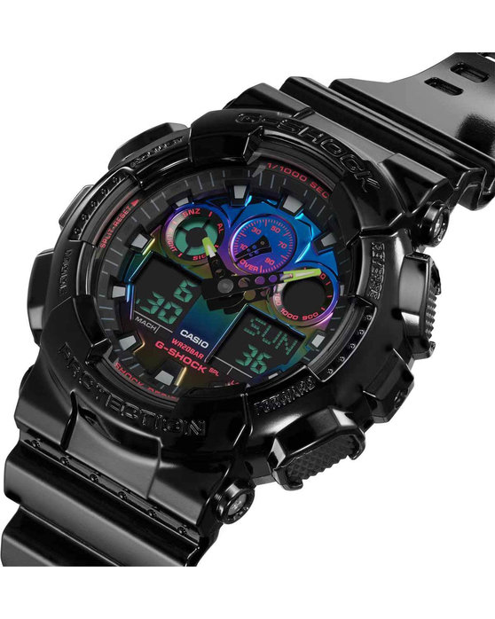 G-SHOCK Dual Time Chronograph Black Rubber Strap