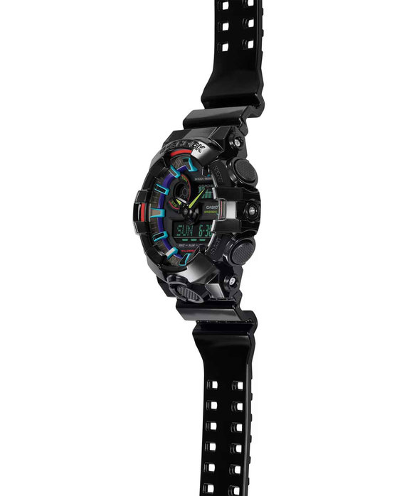 G-SHOCK Dual Time Chronograph Black Rubber Strap