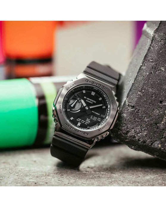 G-SHOCK Dual Time Chronograph Black Rubber Strap