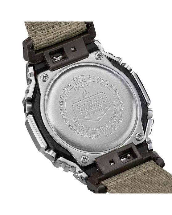 G-SHOCK Dual Time Chronograph Khaki Fabric Strap