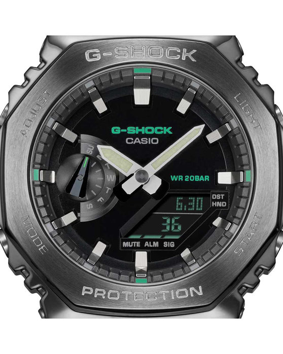 G-SHOCK Dual Time Chronograph Olive Green Fabric Strap