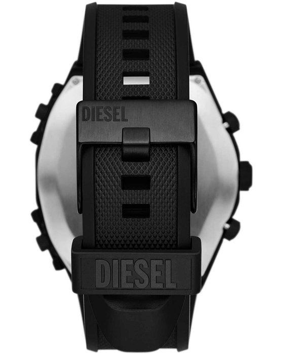 DIESEL Sideshow Triple Time Chronograph Black Silicone Strap