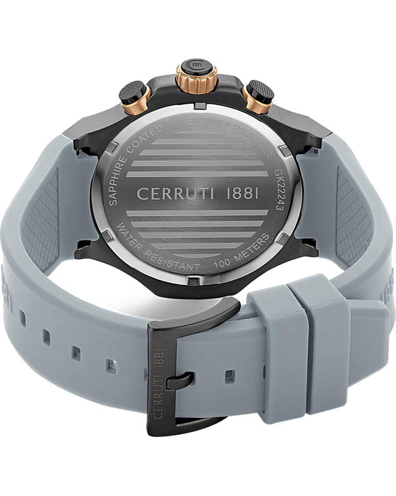 CERRUTI Lucardo Chronograph Grey Silicone Strap