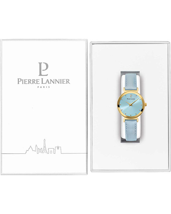 PIERRE LANNIER Pure Light Blue Leather Strap