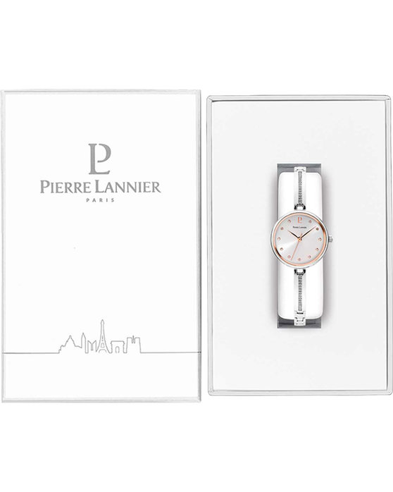 PIERRE LANNIER Leia Crystals Silver Stainless Steel Bracelet