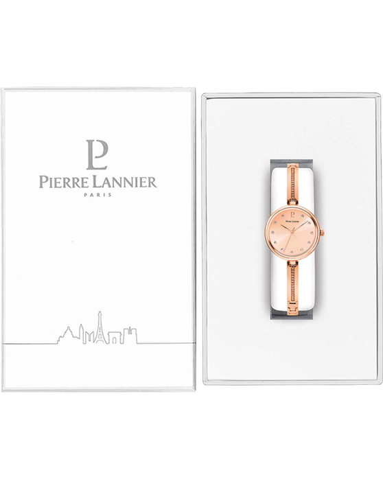 PIERRE LANNIER Leia Crystals Rose Gold Stainless Steel Bracelet