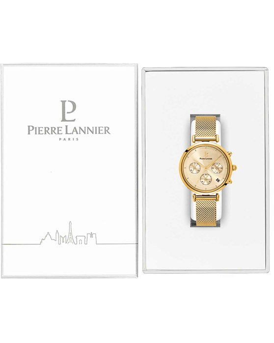 PIERRE LANNIER Lutecia Chronograph Gold Stainless Steel Bracelet