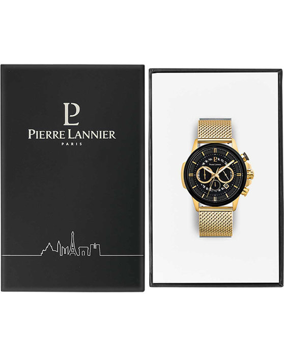 PIERRE LANNIER Sentinelle Chronograph Gold Stainless Steel Bracelet