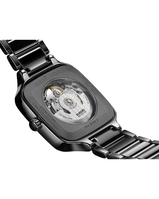 RADO True Square Automatic Black Combined Materials Bracelet (R27124162)