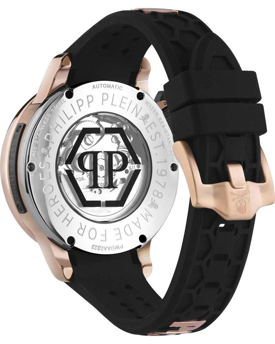 PHILIPP PLEIN Plein Rich Crystals Automatic Black Rubber Strap