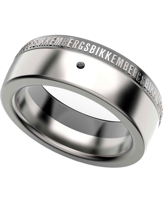 Δαχτυλίδι BIKKEMBERGS Band από ανοξείδωτο ατσάλι με διαμάντια (No 24)