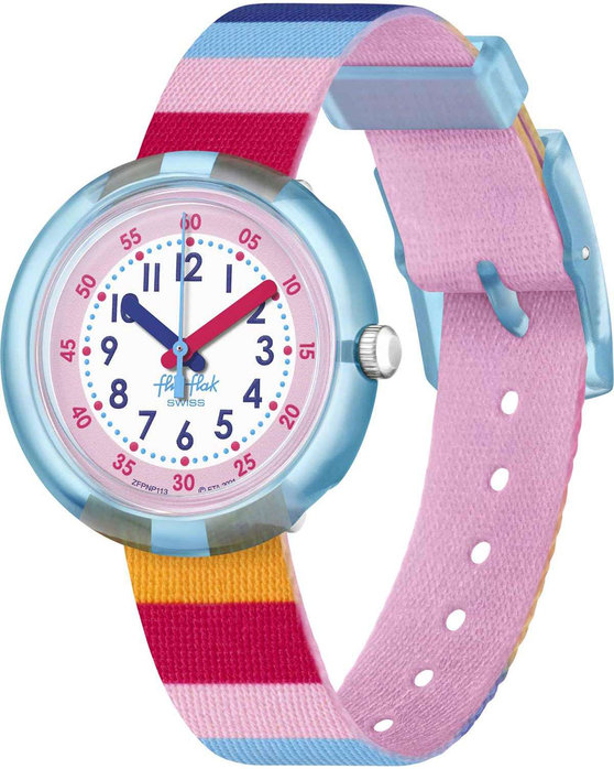 FLIK FLAK Stripy Pink Multicolor Plastic Strap