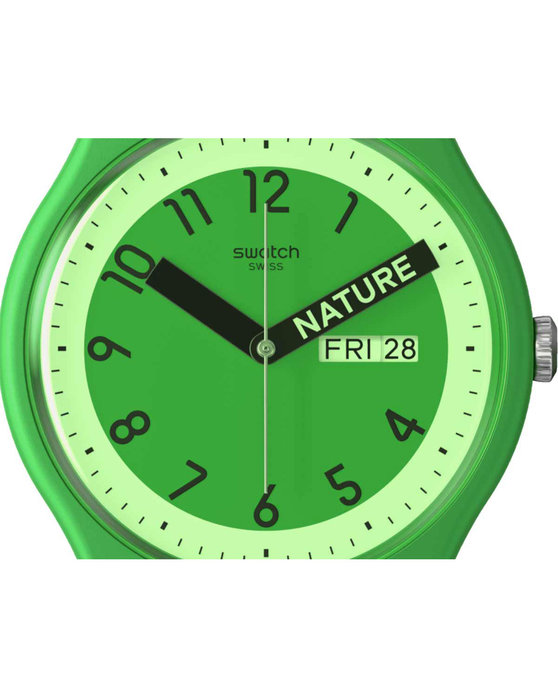 SWATCH Proudly Green Green Silicone Strap