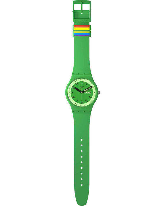 SWATCH Proudly Green Green Silicone Strap