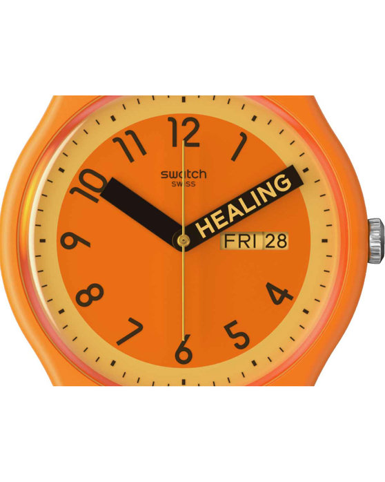 SWATCH Proudly Orange Orange Silicone Strap