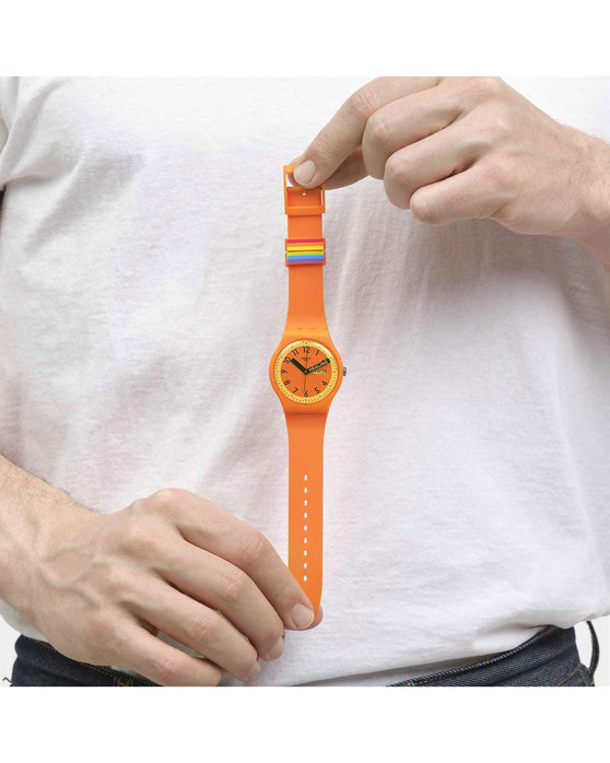 SWATCH Proudly Orange Orange Silicone Strap