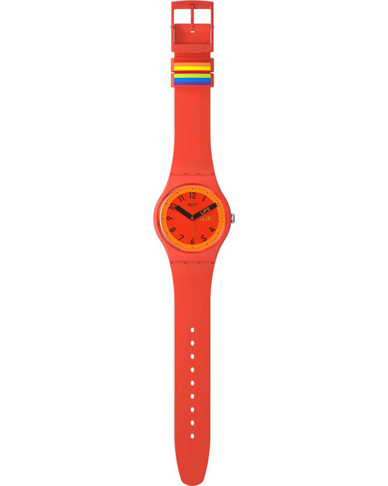 SWATCH Proudly Red Red Silicone Strap