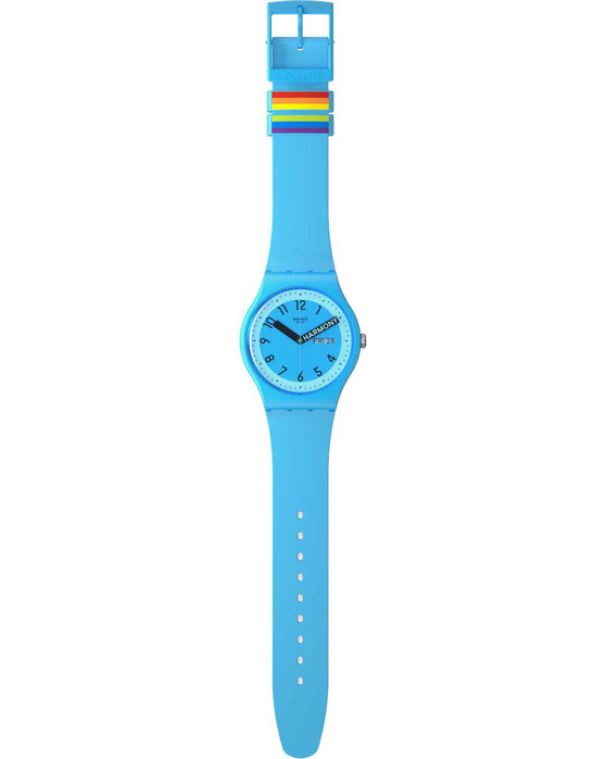 SWATCH Proudly Blue Light Blue Silicone Strap