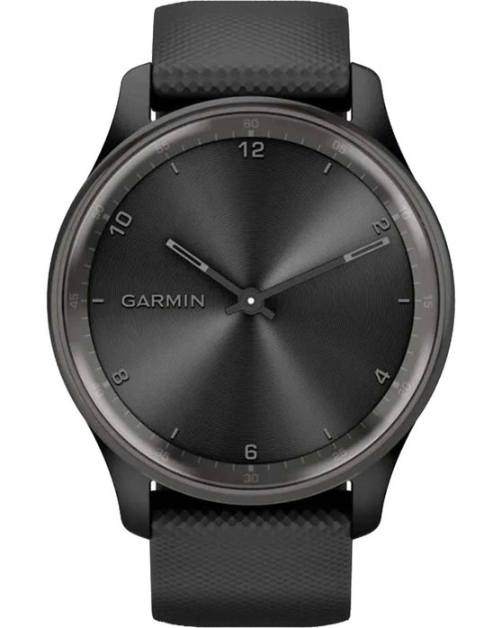 GARMIN Vivomove Trend Slate Bezel with Black Case and Silicone Band