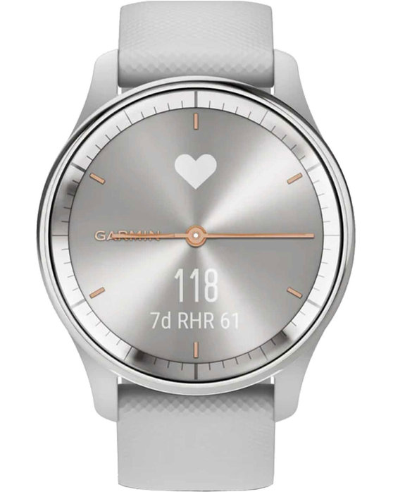 GARMIN Vivomove Trend Silver Bezel with Mist Grey Case and Silicone band