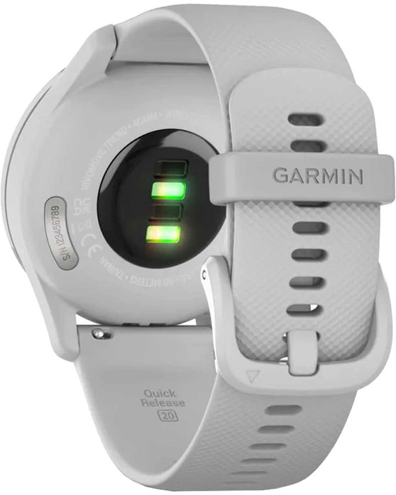 GARMIN Vivomove Trend Silver Bezel with Mist Grey Case and Silicone band