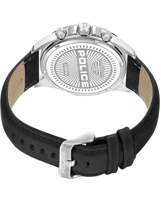 POLICE Malawi Black Leather Strap