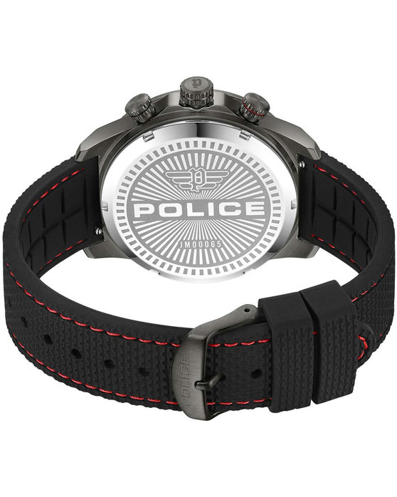 POLICE Rotorcrom Black Silicone Strap