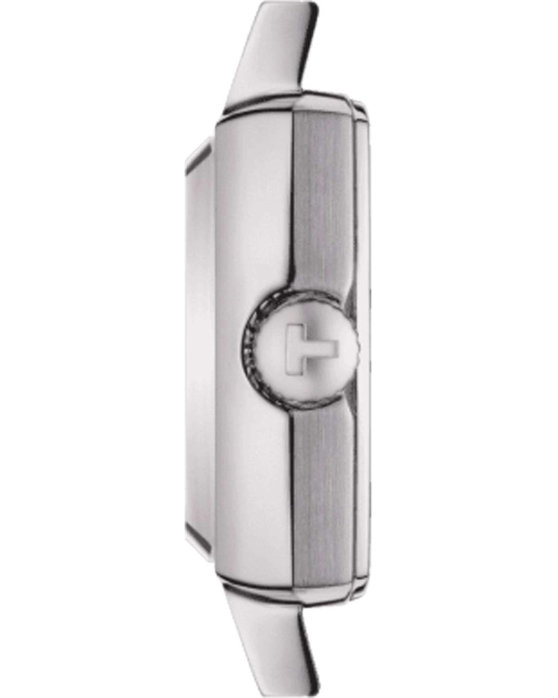 TISSOT T-Lady Lovely Square Diamonds Silver Stainless Steel Bracelet