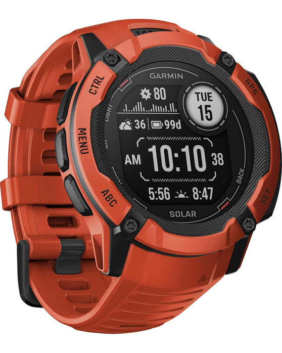 GARMIN Instinct 2X Solar Flame Red Silicone Band