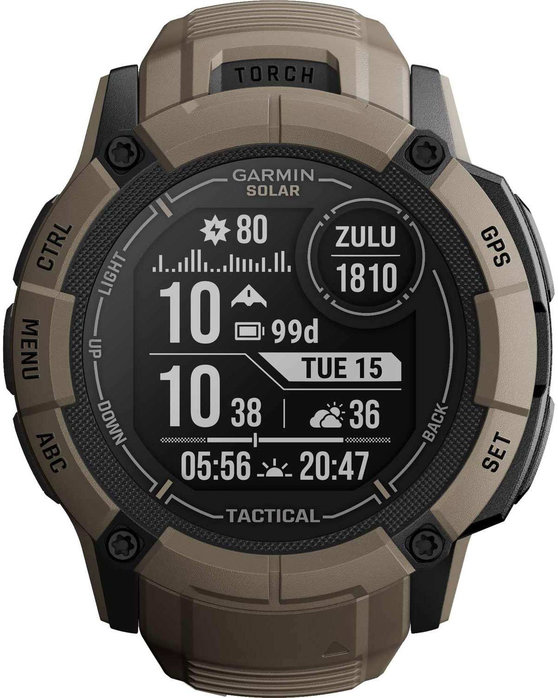 GARMIN Instinct 2X Solar Tactical Coyote Tan Silicone Band