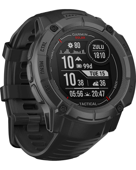 GARMIN Instinct 2X Solar Tactical Black Silicone Band