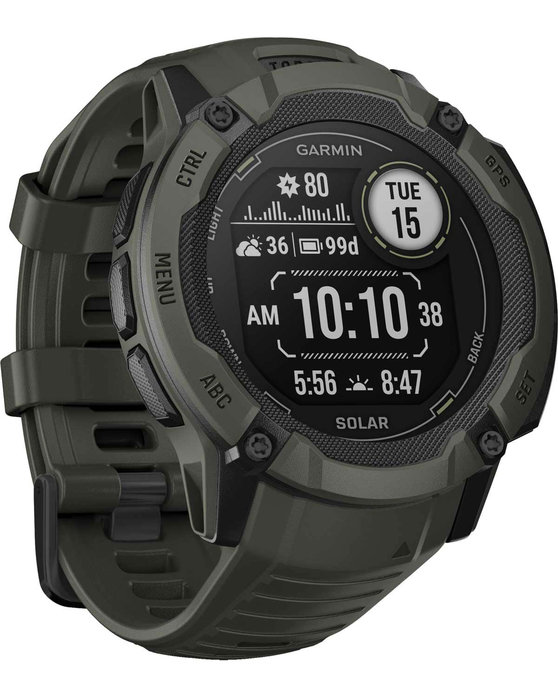 GARMIN Instinct 2X Solar Moss Silicone Band