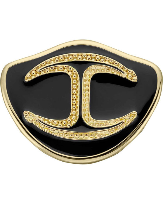 Καρφίτσα JUST CAVALLI Logo από ανοξείδωτο ατσάλι με σμάλτο